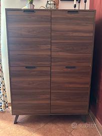 Credenza Madia 4 ante Noce
