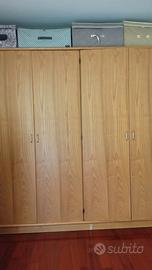 Armadio 4 ante in rovere