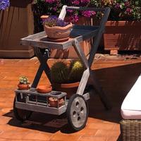 Carrellino da esterno in legno teak