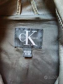 Calvin Klein Vintage Y2K – Chiodo biker vera pelle