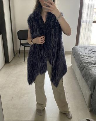 Montone gilet ecopelliccia smanicato tg unica