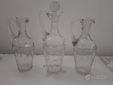 Oliere in cristallo o vetro da ricomporre