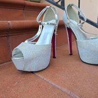 Decollete con plateau argento