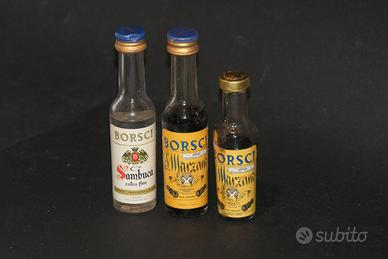 BORSCI - 3 mignon - bottigliette liquore vintage