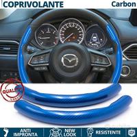 COPRIVOLANTE per MAZDA Effetto FIBRA CARBONIO Blu
