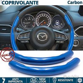 COPRIVOLANTE per MAZDA Effetto FIBRA CARBONIO Blu