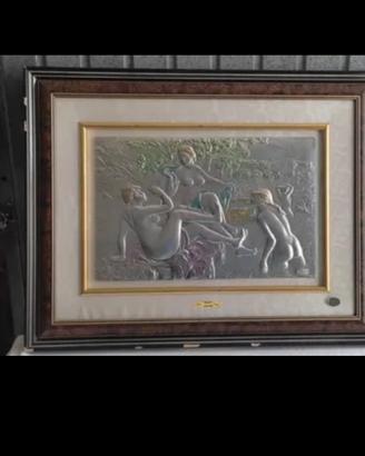 DONNE AL BAGNO IN LAMINA D'ARGENTO 