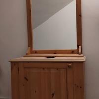 MOBILE BAGNO RUSTICO CON SPECCHIERA