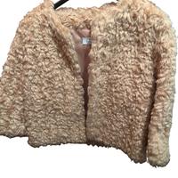 Giacca pelliccia sintetica rosa cipria