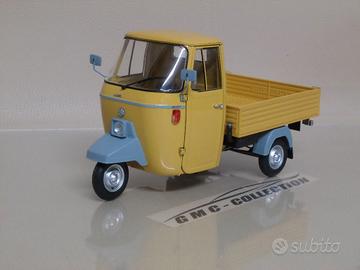 Piaggio Ape 501 Van 1979 Giallo Open Mitica 1/18