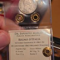 50 centesimi 1863