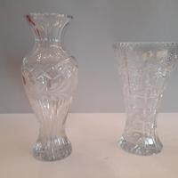 Coppia di vasi in cristallo puro