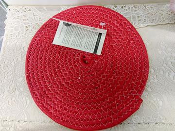 Sottopentola tondo raffia colorata diametro 20cm