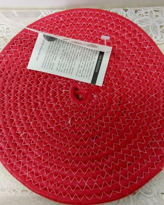 Sottopentola tondo raffia colorata diametro 20cm