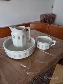 Catino ,Brocca e Vaso da notte ,vintage