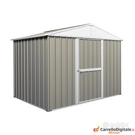 Capanno box esterno lamiera 360x175 grigio chiaro