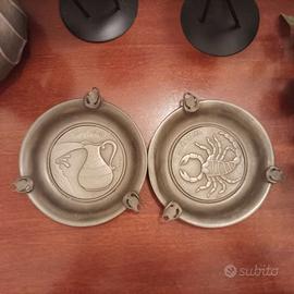 Posacenere in peltro segni zodiacali 