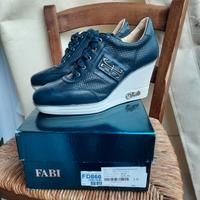 scarpe da donna di vitello blu con tacco 8  FABI 