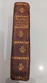 libro antico Salmista toscano Mattei 1749
