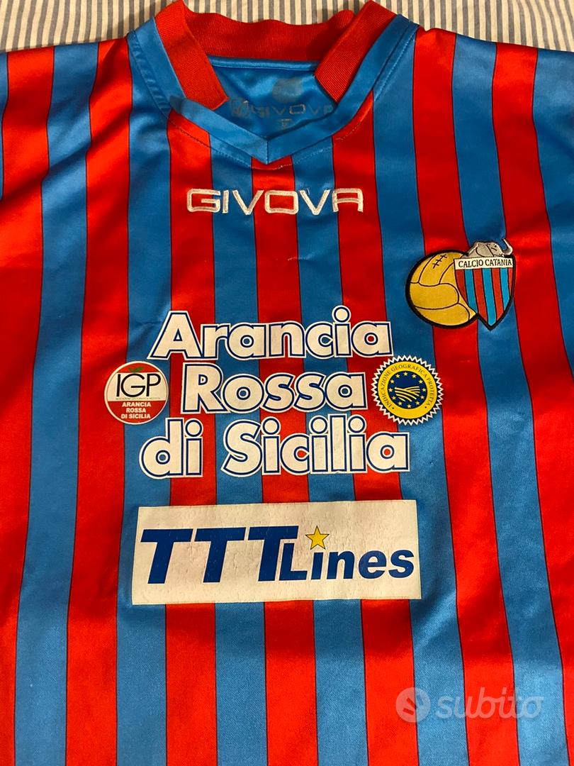 Maillot Foot Rétro Calcio Catania Domicile 2013-2014, Taille L, Manches Longues