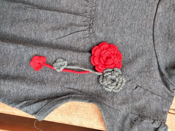 T-shirt collo alto taglia S