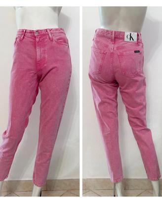 CALVIN KLEIN JEANS Jeans denim rosa modello Mom