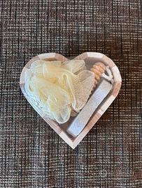 Set per la cura del corpo cuore di legno sigillato