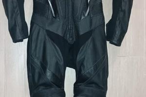 Tuta moto intera traforata con gobba in pelle TG S