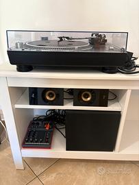 Giradischi Reloop + mixer + casse e sub