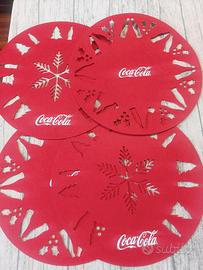Kit Coca Cola 4 Tovagliette in Feltro 38cm