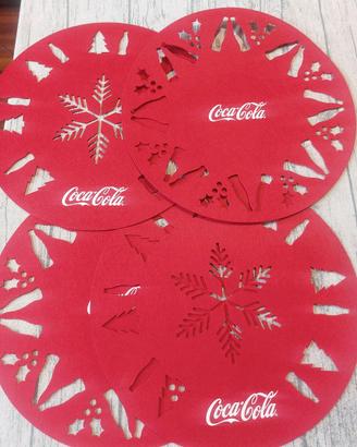 Kit Coca Cola 4 Tovagliette in Feltro 38cm