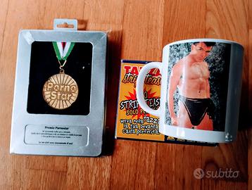 tazza medaglia scherzo luci rosse