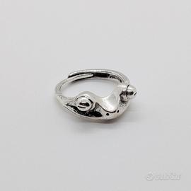 Anello Rana Colore Argento Misura Regolabile Boho