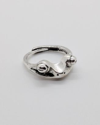 Anello Rana Colore Argento Misura Regolabile Boho