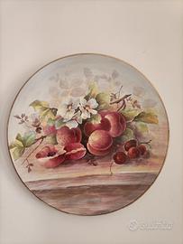Coppia di piatti porcellana decorativi 50 cm 