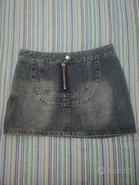 Gonna Jeans Vintage Conbipel Taglia 42 Cotone 