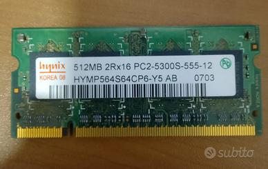 RAM Laptop Hynix 512MB DDR2 667MHz PC2-5300S