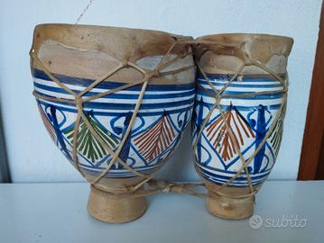 Tamburo marocchino, in ceramica 