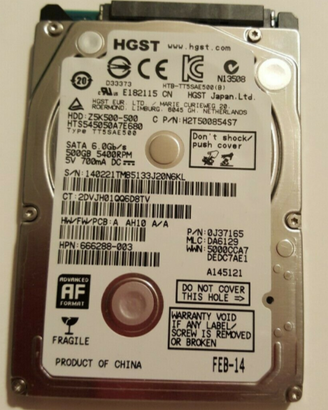 Hard Disk HITACHI Travelstar Z5K500 2,5" 500GB