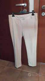pantalone bianco panna a sigaretta 44