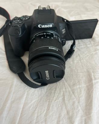 Canon EOS 250D+obiettivo+batteria e caricatore