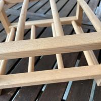 Portabottiglie vino, 9 scomparti, legno