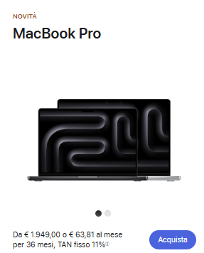 MacBook Pro NUOVO con garanzia Apple
