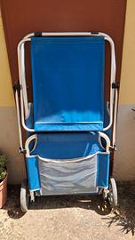Lettino spiaggia con ruote