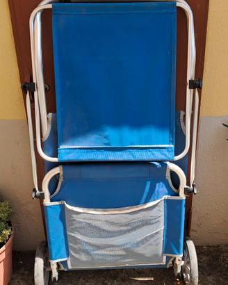 Lettino spiaggia con ruote