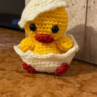 Addobbi decorazioni pasquali pulcino uncinetto