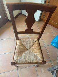 4 sedie “Venezia” paglia e legno massello
