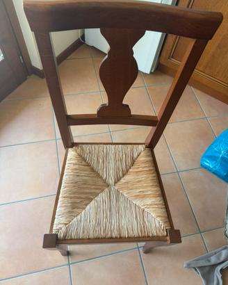 4 sedie “Venezia” paglia e legno massello