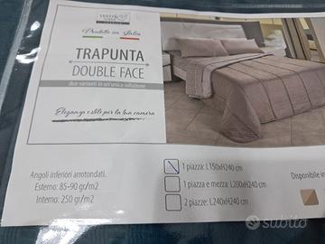 Trapunta double-face per letto da 1 piazza