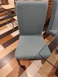 Sedia imbottita in legno ikea + rivestimento